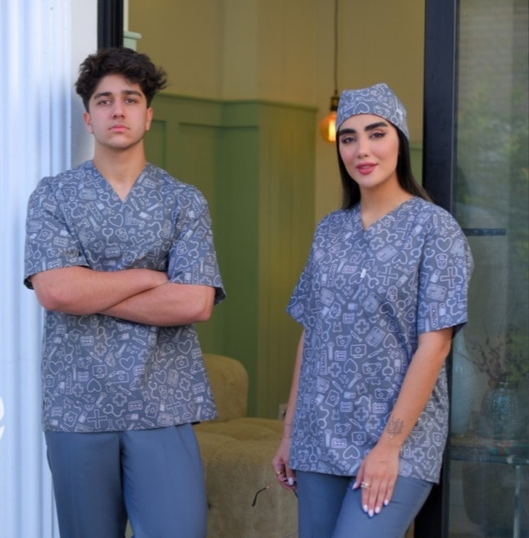 اسکراب تک رنگ آبی نفتی