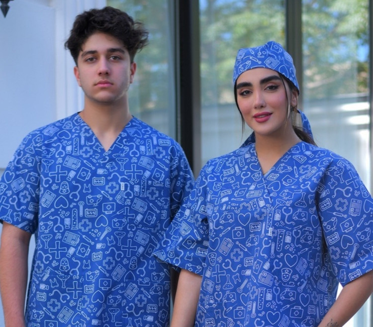 اسکراب تک رنگ آبی نفتی