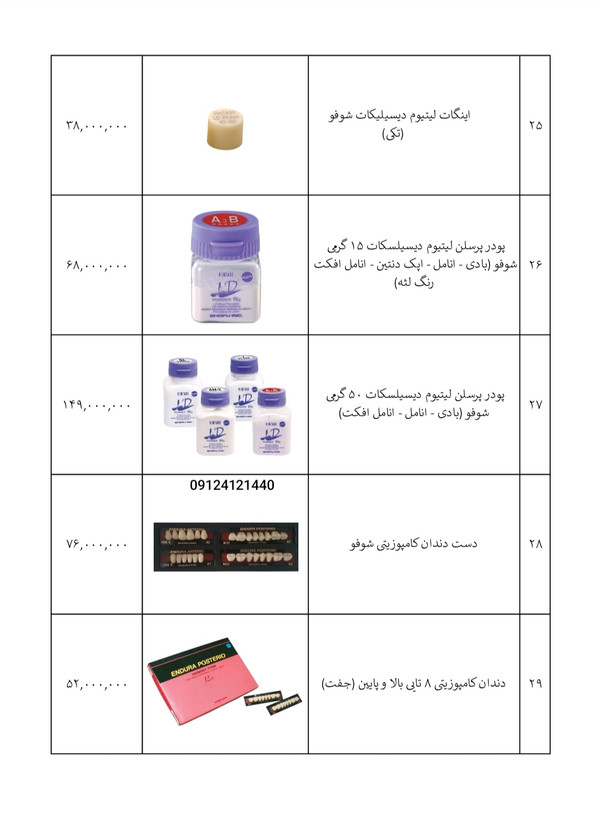 تمامی محصولات شوفو ب قیمت شرکت